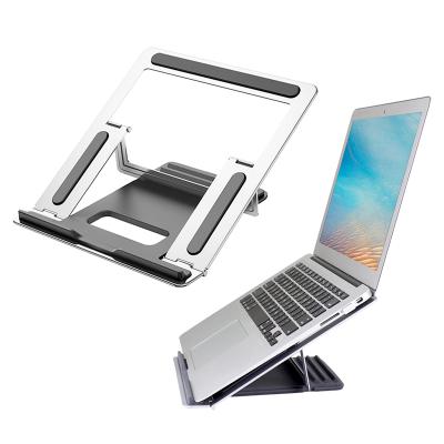 China 4 Tier 10-17inch Portable Aluminum Height Adjustable Desktop Computer Mount Laptop Riser Stand For MacBook Notebook for sale