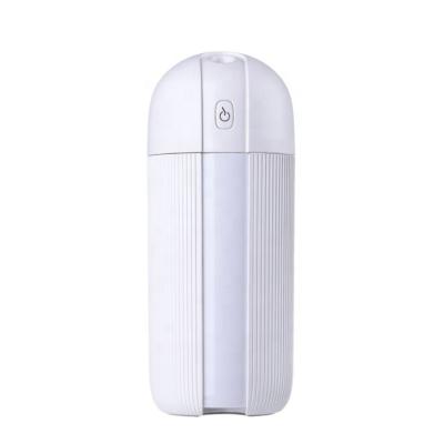 China Mini USB Car Radio Mist Ultrasonic Humidifier 280mL Rechargeable Cool Portable Tiny Humidifier LED Light for sale