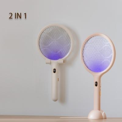 China 2021 New Product 1200mAh Lithium Battery Viable Electric Mosquito Swatter UV Light Mosquito Swatter for sale