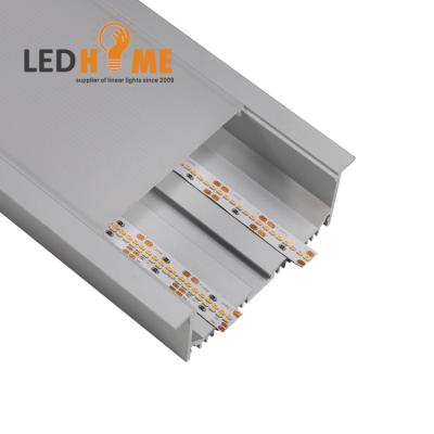 China Decorations Big Size ALP047 LED Aluminum Extrusion Profile For Commercial Use Linear Led Pendant Light for sale