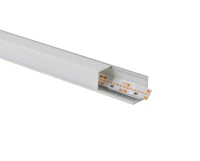 China Corner Mounted LED Cabinet Aluminum Profile V Shape 45 Degree Channels For LED Strip for sale