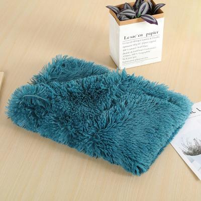 China Colorful Mechanical Wash Plush Cat Dog Blanket Pet Cushion Soft Washable Mat for sale