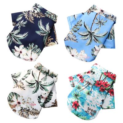 China Wholesale Dog Pattern Stocked Hawaiian Shirts Cute Shirt Cat Shirt Style Cotton And Canvas Pet Large Clothes for sale