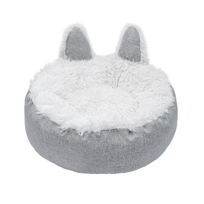 China Mechanical washing four seasons detachable cat ears style available in dog and creative cat nest products pet bed are used to keep warm for sale