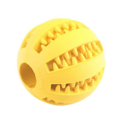 China Viable Hot Selling Pet Driver Tooth Cleaning Ball Toy Soft Rubber IQ Training Ball Dog Chew Toy for sale