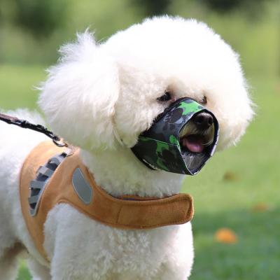 China Thoughtful Adjustable Soft Padded Quick Fit Comfortable Dog Muzzle Anti Bitten Drawn Training Stop Chewing Barking Attachment To Collar for sale