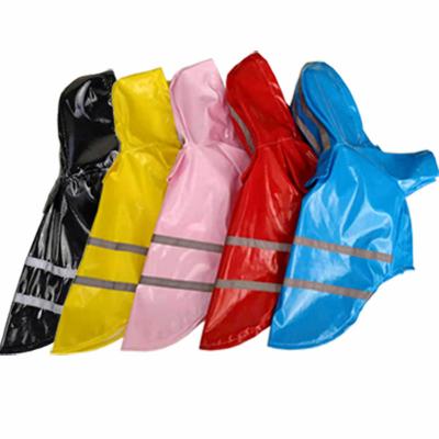 China Wholesale ex factory PU pet dog raincoat pu small reflect light clothes dog raincoat hooded raincoat for rain coat for sale