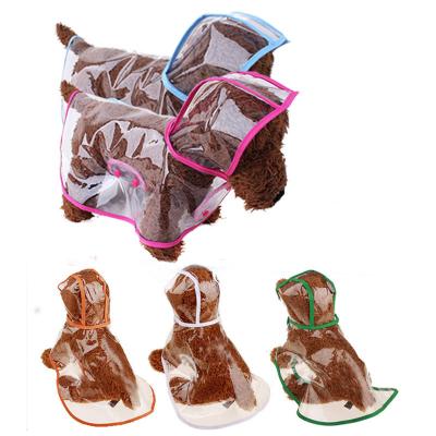 China PU Customized Fashion Small Puppy Raincoat Lightweight Dog Jacket Poncho Transparent Waterproof Pet Clothes for sale