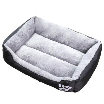 China Mechanical Warm Animal Square Pet Bed Deep Sleep Winter Wash Soft Cat And Dog Bed for sale