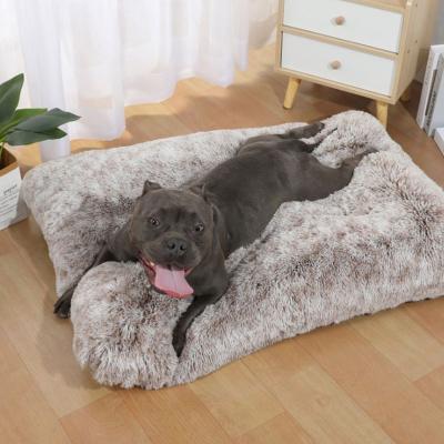 China Mechanical Wash Manufacturer Wholesale Low Price Durable Non Slip Soft Warm Plush Pet Pads Dogs Cat Pet Dog Bed for sale