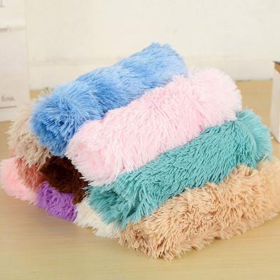 China Mechanical Wash Cheap Sleep Faux Fur Fluffy Dog Cover Soft Warm Luxury Mat Throw Blanket Custom Logo Wholesale Pet for sale