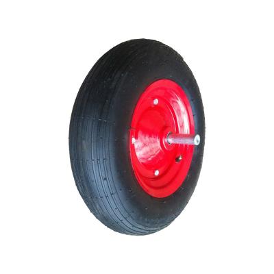 China 16 Other Inch 4.00-8 All Type Pneumatic Rubber Wheel Inflatable Tire Air Wheel For Hand Truck Trolley Wheelbarrow for sale