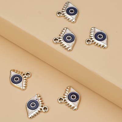 China New popular design metal pendant drop devil eye bracelet connectors for jewelry making for sale