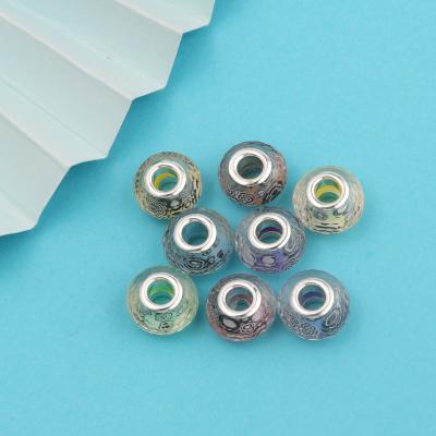 China Wholesale 5MM Resin Hole Chamilia Beads Glass Seed Bead Silver Plated Lampwork Glass Beads for sale