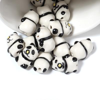 China Ceramic Loose Beads Spacer Beads Panda DIY Beads For Making Jewelry Bracelets Necklaces for sale