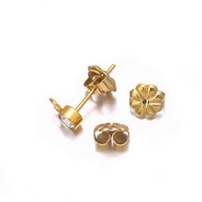 China Gold Plated Copper Alloy Metal Ear Studs Butterfly For Jewelry Making DIY For Jewelry Making Handmade Jewelry Material for sale