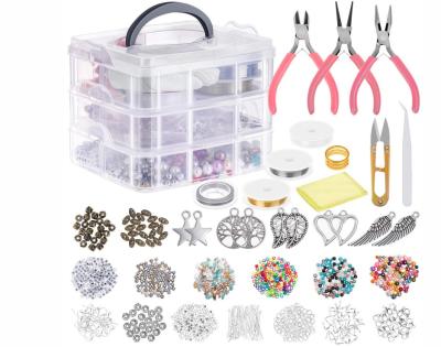 China 1186PCS 3 Layer Jewelry Making Supplies Jewelry Accessories Bead Wire Tools Jewelry Finding Z39BU1186 for sale