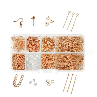 China Trend Earring Making Kit with Jump Rings Earring Backs Pliers Tweezers Jump Ring Opener for Jewelry Making and Earring Repair for sale