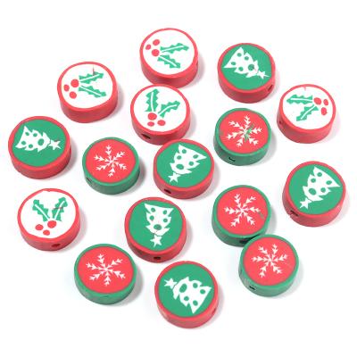 China Wholesale Soft Pottery Christmas Beads Handmade Polymer Clay Beads DIY Production for sale