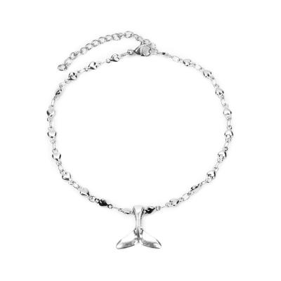 China Trendy Jewelry Silver Chain Crystal Anklet Fashion Silver Anklet Chain For Women for sale