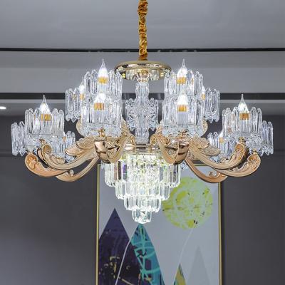 China Modern Pendant Lights Decoration Light French/European/American/Modern/Nordic/Home Luxury Classic K9 Crystal Decorative Chandelier Lamp for High Ceiling for sale