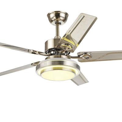 China Traditional/Farmhouse/American/Contemporary Stainless Steel Ceiling Fans Lamp Restaurant Ceiling Fan Light Dining Living Room Simple Modern Led Wood Leaf Fan Ceiling Lamp for sale