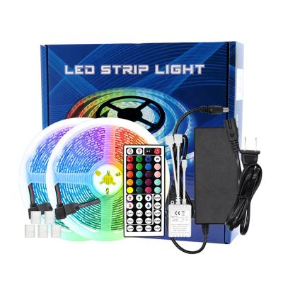 China Hotel Home Landscape Led Strip Lights With 5050rgb150 Lamp Set Colorful Color Changing Controller 44 Head Infrared Color Atmosphere Lamp 12V for sale