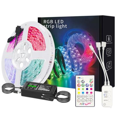 China Hotel Home Landscape USB Powered LED Strip Light with Remote Waterproof RGB 5050 Color Changing LED Strip TV Backlights for Home, TV, PC, Mirror for sale