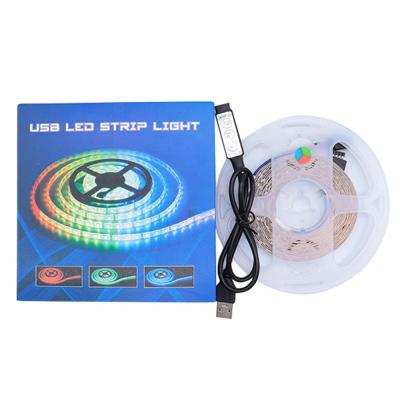 China USB LED Strip 5v 54 LED Light 2835 RGB Landscape Hotel Soft Light Strip Suit Three USB Controller Interface TV Background Home Light Key Decoration for sale