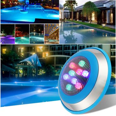 China Home/Hotel/Swimming Pool Waterproof Underwater Pool 12Volt IP68 Application LED Lamp Wall Lights 12W Plastic Material Surface Mounted Swimming Pool Lamp for sale