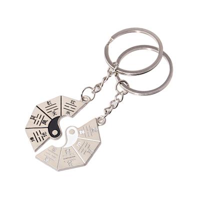 China Souvenir Gift China Yin Yang Enamel Friend Quality Key Ring Key Chain Holder for sale