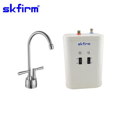 China 2-in-1 Thermostatic Faucets Instant 98 Degree Boiling Water Faucet Chrome Cold Water Filter Unit For Instant Hot Boiling Water Kitchen Faucet System for sale