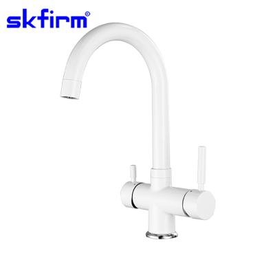 China Thermostatic Faucets 4 In One Hot And Cold RO Water Purifier Kitchen Mixer Sink Faucet 4 Way Kitchen Faucet for sale