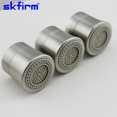 China Modern Stainless Steel Brush Nickel 360 Degree Water Saver Faucet Aerator Bubble Jetting Water Saving Adapter for sale