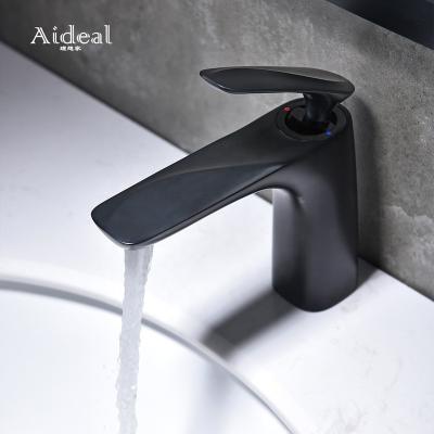 China Commercial Metered Matte Black Sink Bathroom Faucet RV Toilet Faucet Basin Faucet for sale