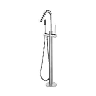 China Hot Modern Fashion Mixed Multifunctional Shower Bathroom Sliding Bar Floor Cold Brass Free Standing Bathtub Faucet for sale