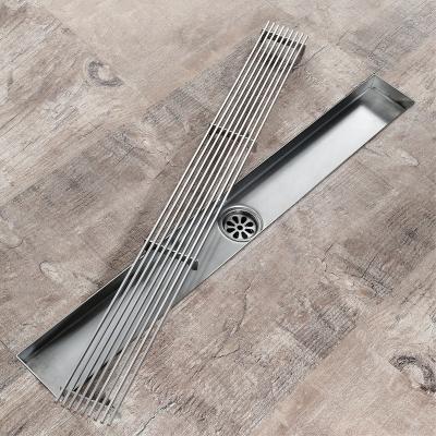 China Commercial Style Easy Clean Strong Bearing Bathroom And Shower Drainage Tile Insert Exterior Linear Floor Drain for sale