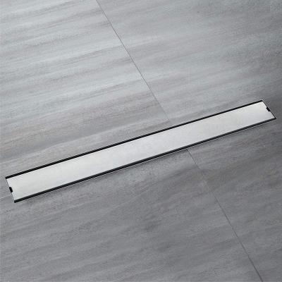 China Easy Cleaning Bathroom And Toilet Drainage Double Sided Use Tile Insert Linear Stainless Steel Shower Floor Drain for sale