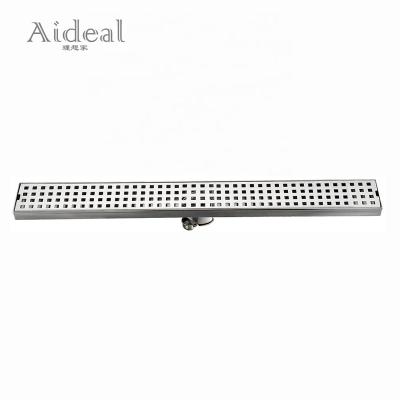 China Hotel and Bathroom Hair Filter Anti-Odor Shower Floor Drain Easy Cleaning Linear Long Stainless Steel for sale