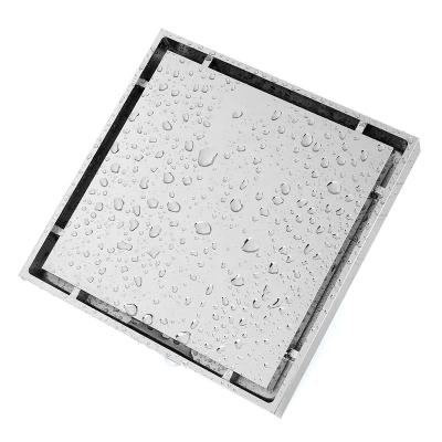 China Modern Design Easy Clean Shower And Brass Tile Insert Anti-insect Bathroom Balcony Accessories 12cm Chrome Floor Drain for sale