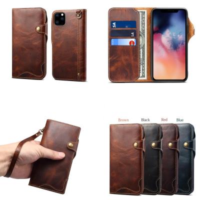 China Eco-friendly Genuine iPhone 11 Pro Wallet Case Cell Phone Max Pro Flip Cover Leather Case For for sale