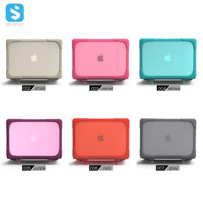 China Kickstand Slim PC TPU Gummy 2 in 1 Kickstand Design for Macbook Air 11 Case for sale