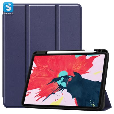 China shockproof & Lightweight Tablet Case For iPad Pro 11 2021 2020 2018 Universal Case TPU Leather Back Cover With Pencil Holder for sale