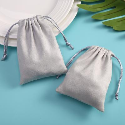 China Movable Suede Flannel Bag Jewelry Packaging Drawstring Pouch Power Earphone Storage Bag Customization for sale