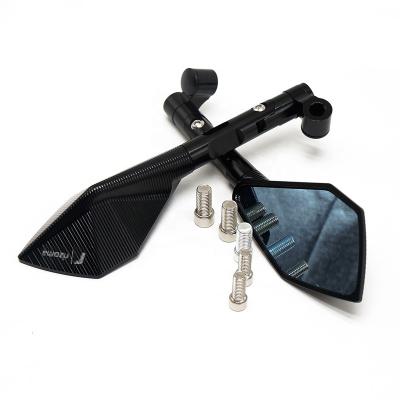 China Universal CNC Aluminum+Glass Side Mirror Racing Motorcycle Modified Accessories Rear View Mirror Aluminum Alloy Mirror for sale