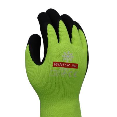 China High Quality Anti-Cold Sandy Latex Coated Glove With Terry Liner In 7G Foam Gloves For Winter Gloves for sale