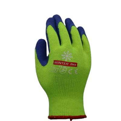 China Ply Anti-Slip Latex Coated Glove With Terry Liner In 7G Winter Safety Working Glove for sale