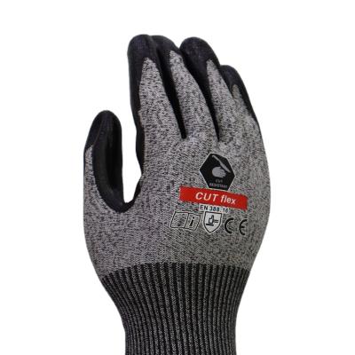 China Anti-cut China Supplier Foam Nitrile Coated Cut 5 Glove HPPE Shell In 13G Cut Resistance Gloves Works Anti Cut Gloves for sale