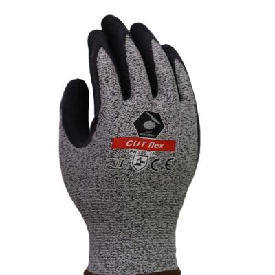 China Latex Coated Ply Finishing Cutting Gloves Heavy Duty Construction Work Wearing Gloves S-XL for sale