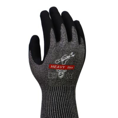 China Anti-cut Micro Foam Nitrile Coated Cut HPPE Shell In 13G Gloves Glove for sale